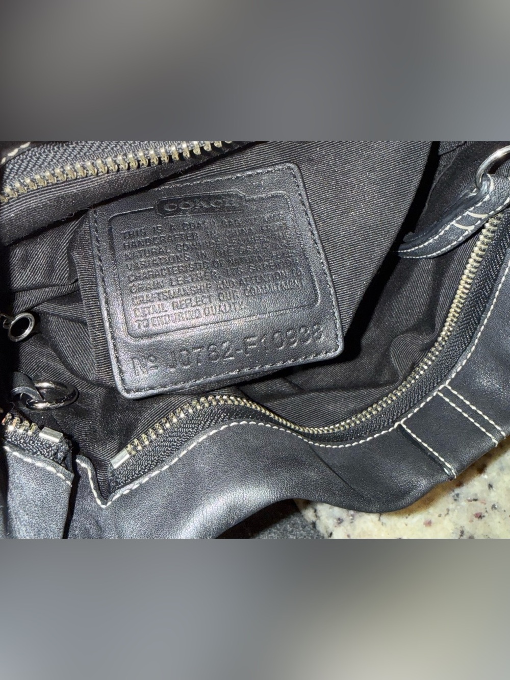 COACH F10938 Soho Slim Duffle Black Soft Leather Convertble Crossbody Shldr Bag - Picture 8 of 8